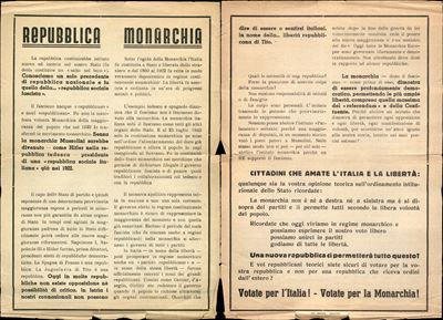 Italia / Volantini Lanciati da Aereo