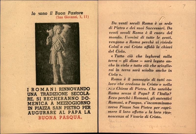 Italia / Volantini Lanciati da Aereo