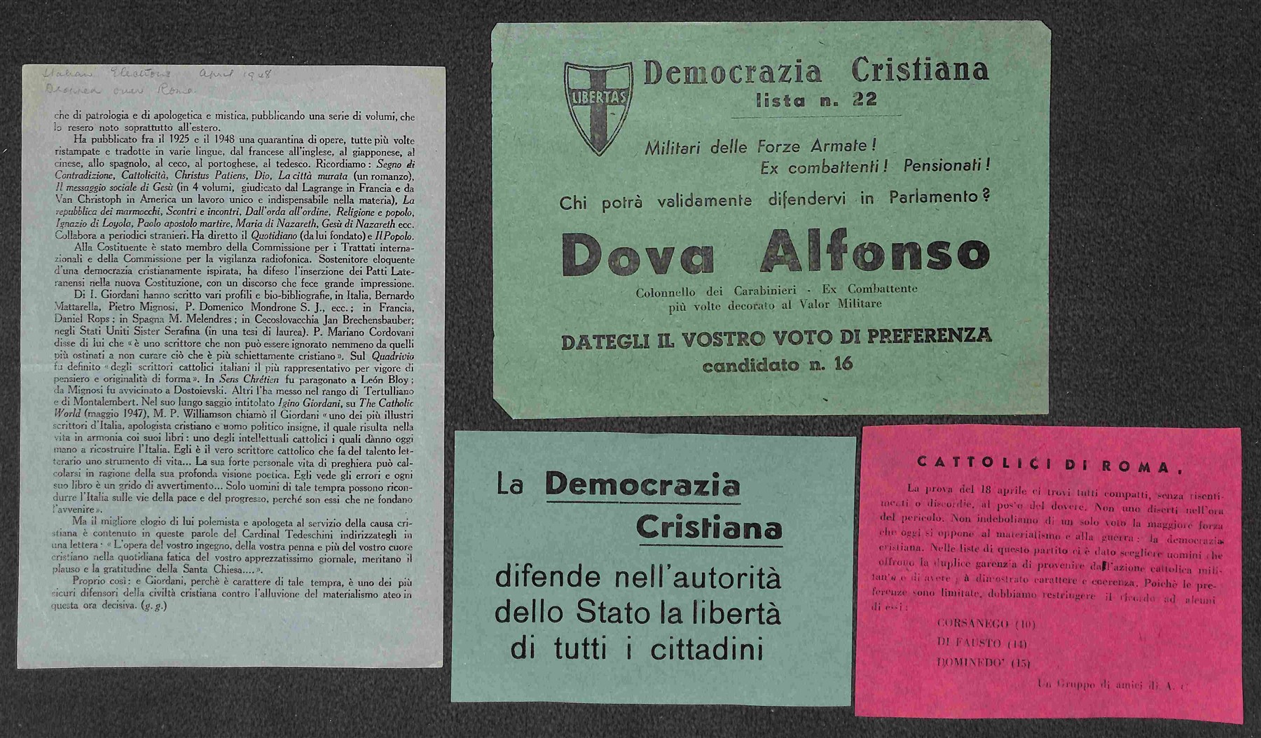 Italia / Volantini Lanciati da Aereo