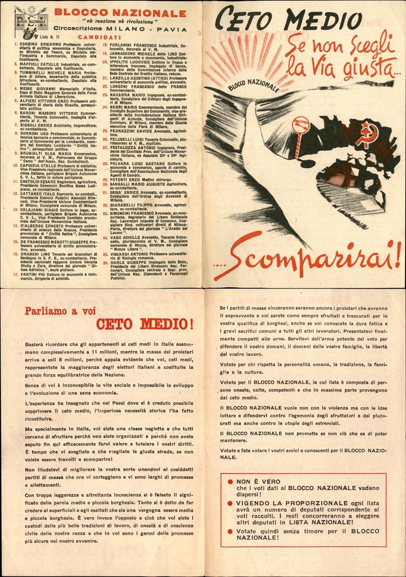 Italia / Volantini Lanciati da Aereo
