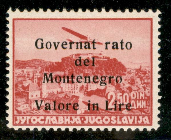 ITALIA / Occupazioni II guerra mondiale / Montenegro / Posta aerea