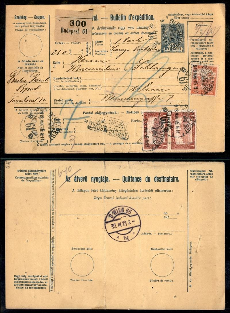Austria / Bollettino Pacchi