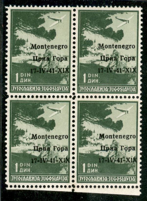 ITALIA / Occupazioni II guerra mondiale / Montenegro / Posta aerea