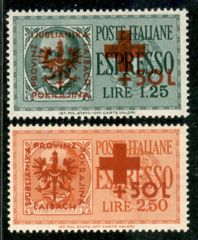Italia / Occupazioni II Guerra Mondiale / Occupazione Tedesca / Lubiana / Posta Ordinaria