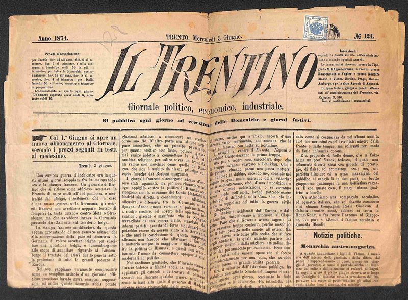 ITALIA / Antichi Stati Italiani / Lombardo Veneto / Territori Italiani d'Austria / Segnatasse gio...