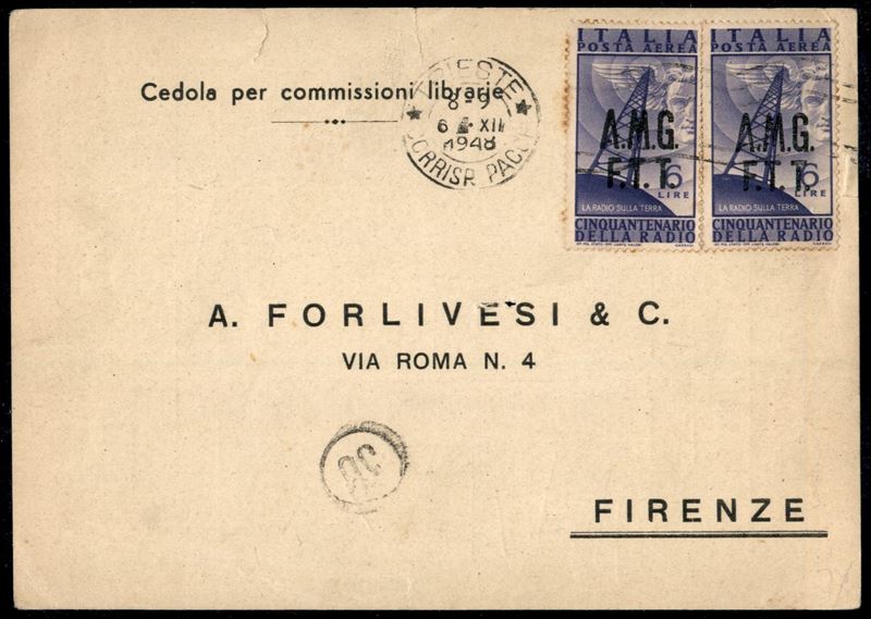 Italia / Trieste / Trieste Amg Vg / Posta Aerea