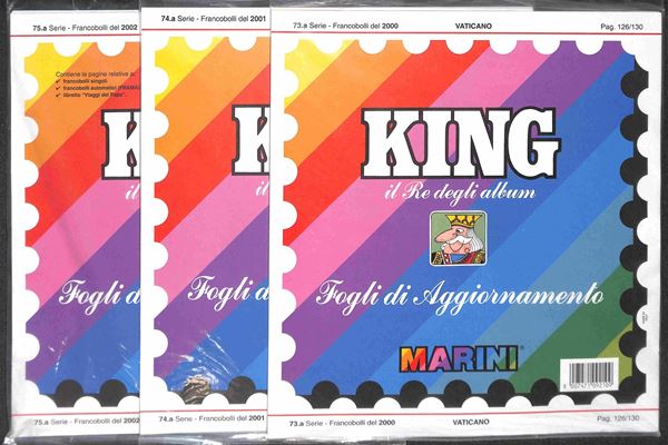 MATERIALE FILATELICO - Pagine Marini 22 fori - VATICANO 2000/2002 completi con taschine - perfette condizioni