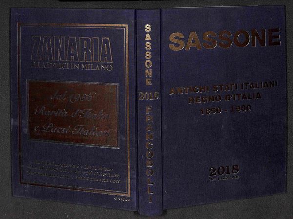 BIBLIOTECA FILATELICA - Catalogo Sassone Antichi Stati Italiani 1850-1900 - edizione 2018 - come nuovo