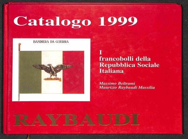 BIBLIOTECA FILATELICA - RSI - I francobolli della Repubblica Sociale Italiana - Raybaudi 1999 - volume illustrato con studio delle soprastampe adottate nel 1944 - nuovo in perfette condizioni