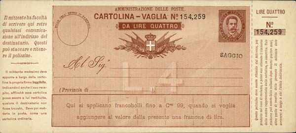 ITALIA / Regno / Vaglia Postale