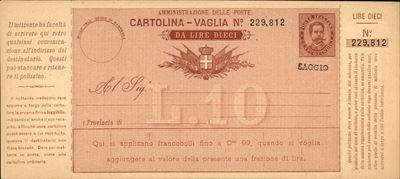 Italia / Regno / Vaglia Postale