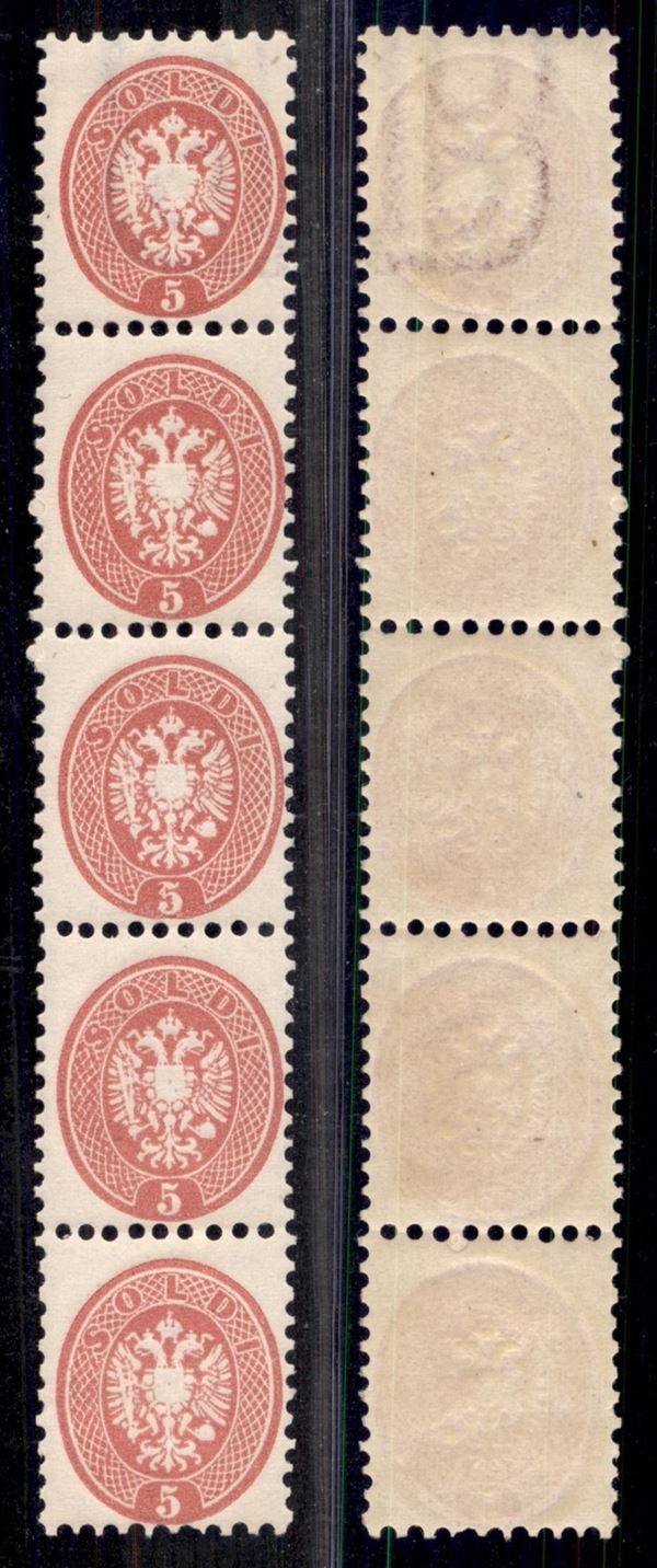 ITALIA / Antichi Stati Italiani / Lombardo Veneto / Posta ordinaria  (1864)  - Asta  [..]
