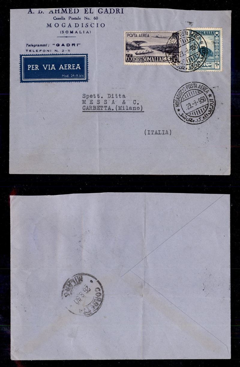 Italia / Colonie / Somalia a.f.I.s. / Aerogrammi