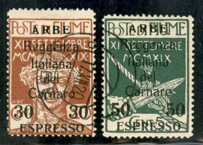 Italia / Occupazioni i Guerra Mondiale / Arbe / Espressi