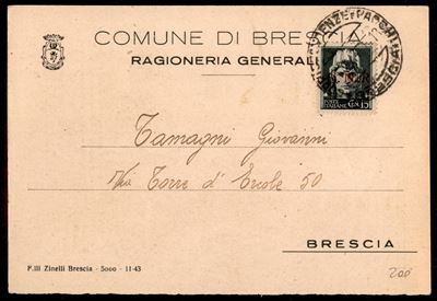 Italia / Rsi / G.n.r. Brescia / Posta Ordinaria