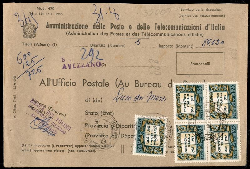 Italia / Repubblica / Posta Ordinaria