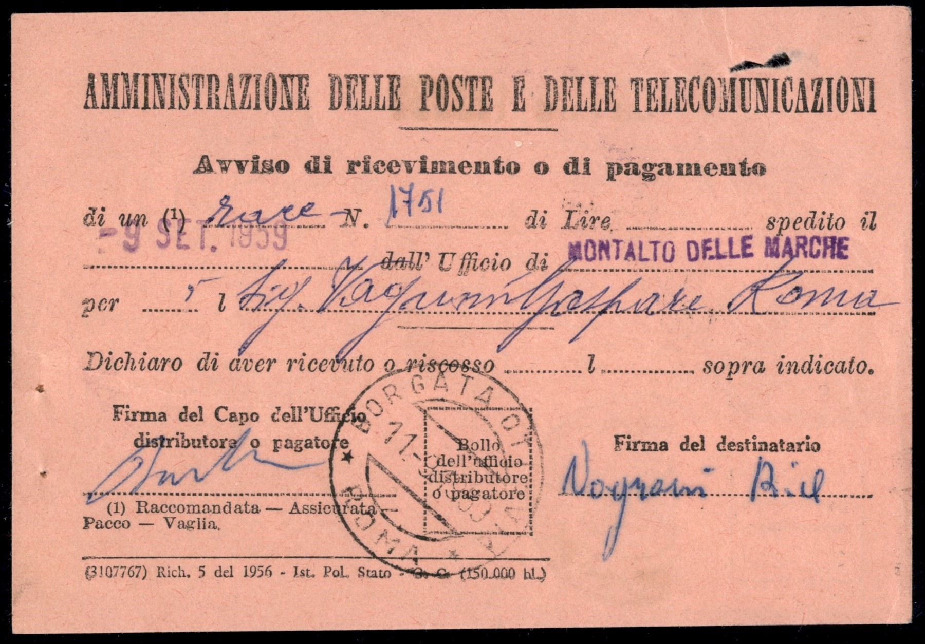 Italia / Repubblica / Posta Ordinaria
