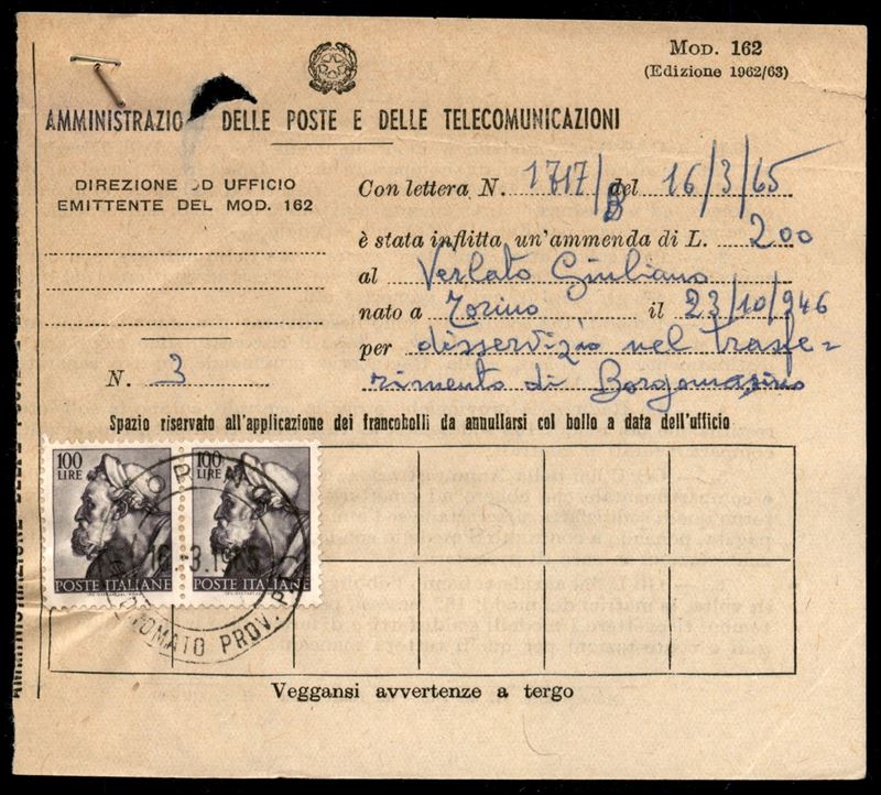 Italia / Repubblica / Posta Ordinaria