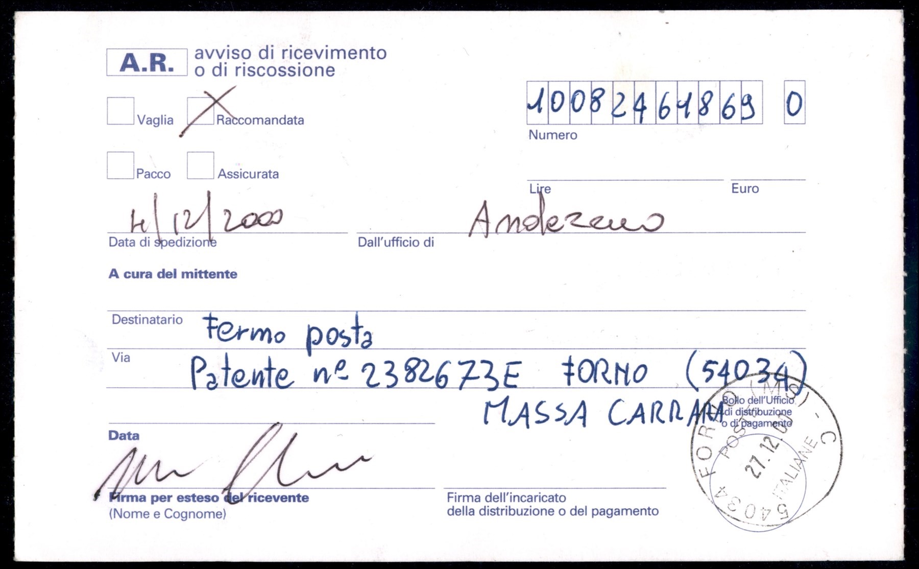 Italia / Repubblica / Posta Ordinaria