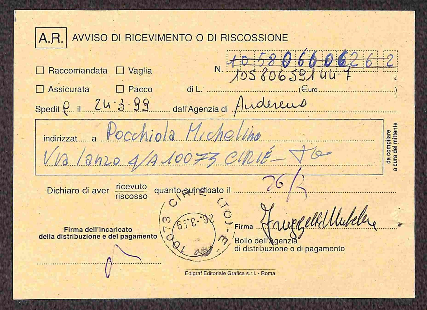 Italia / Repubblica / Posta Ordinaria