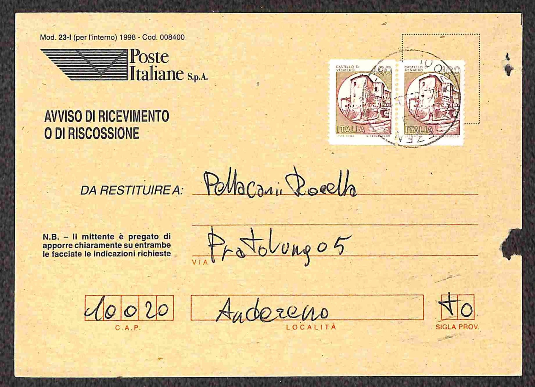 Italia / Repubblica / Posta Ordinaria