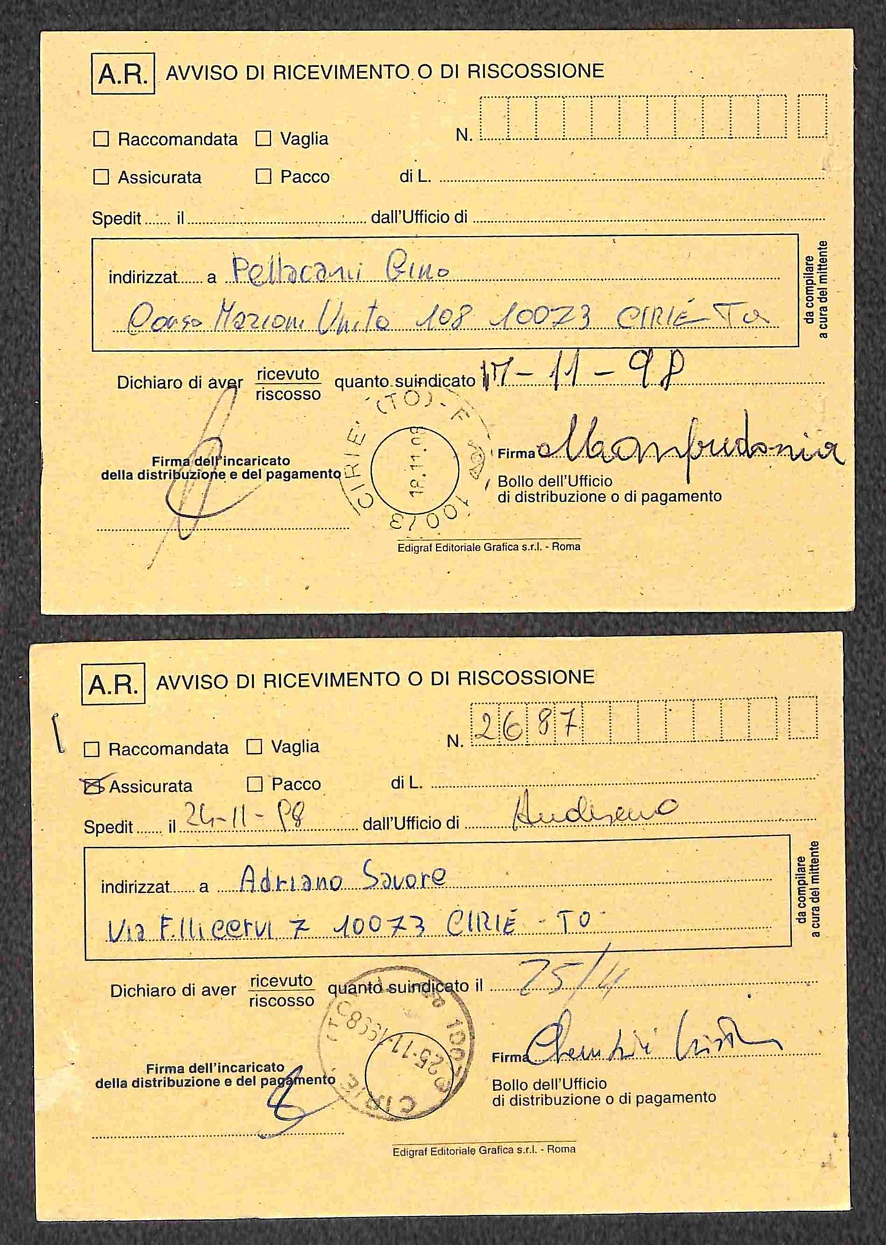 Italia / Repubblica / Posta Ordinaria