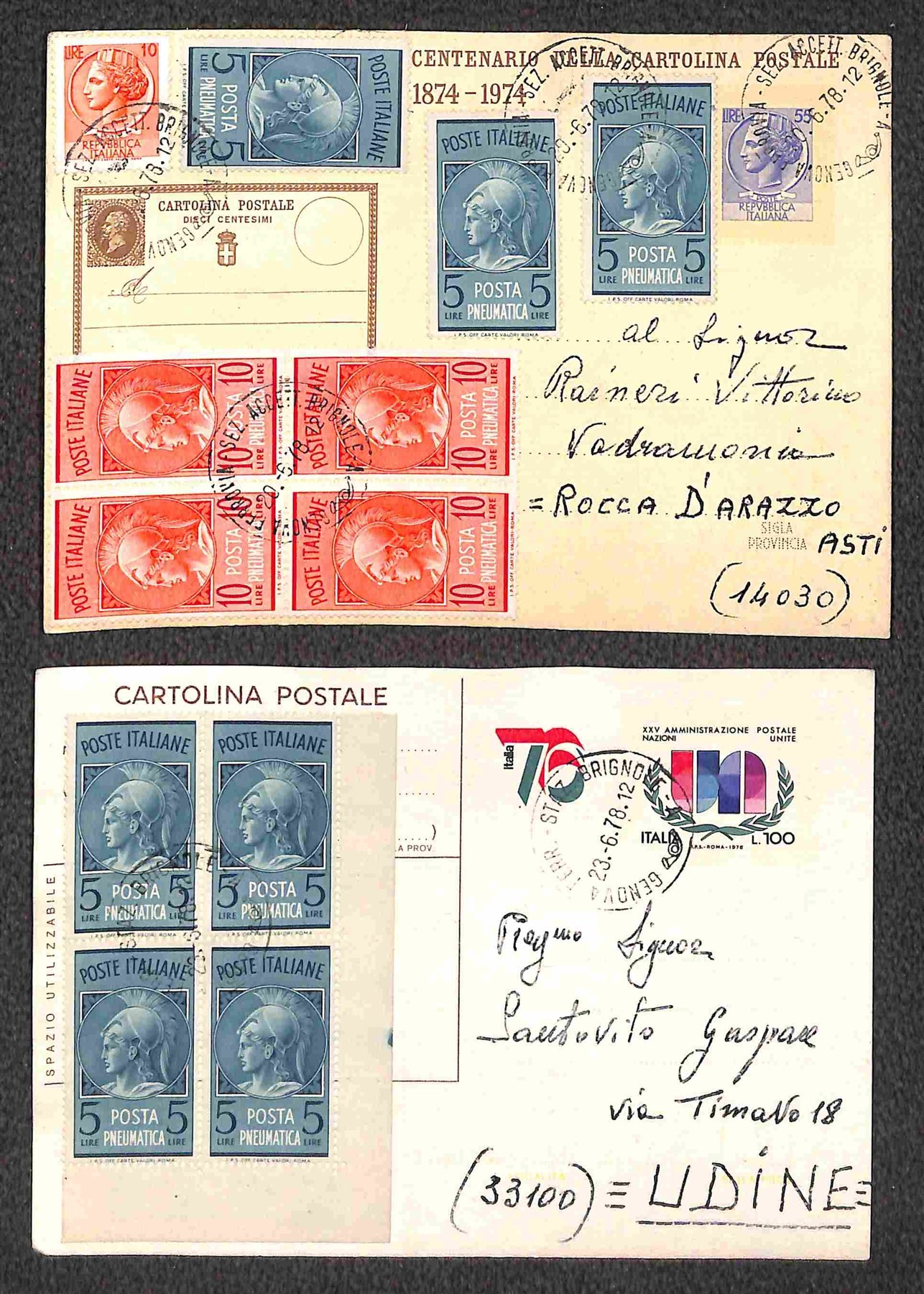 Italia / Repubblica / Posta Pneumatica