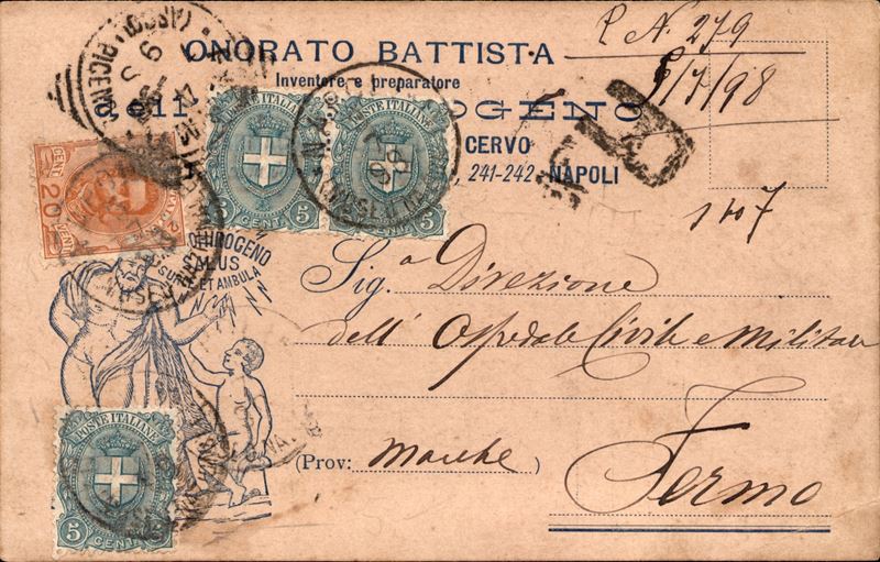 Italia / Regno / Umberto i / Raccomandata
