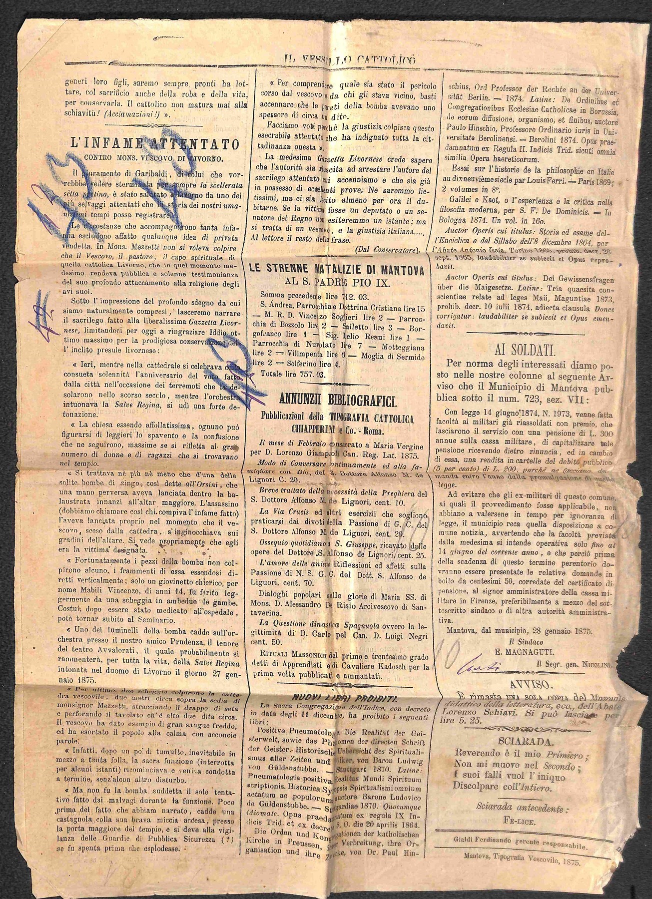 Italia / Regno / Vittorio Emanuele II / Posta Ordinaria