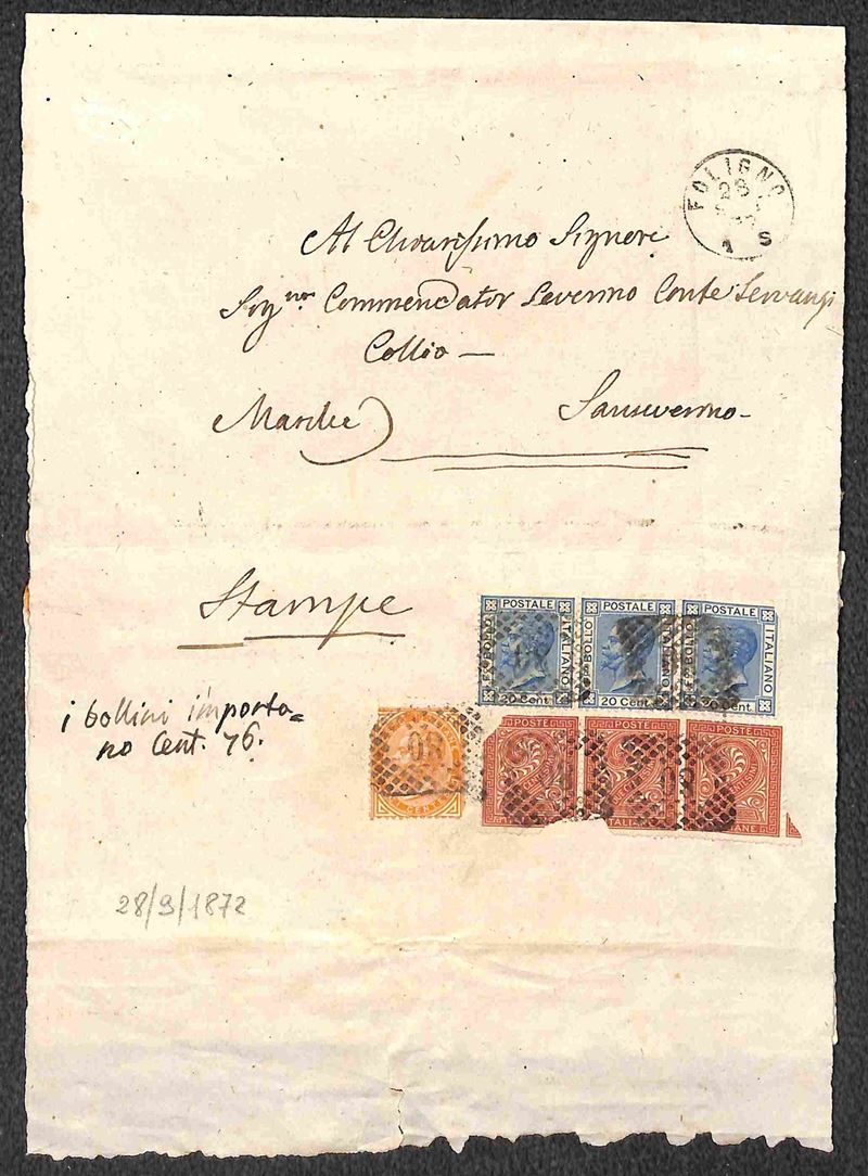 Italia / Regno / Vittorio Emanuele II / Posta Ordinaria