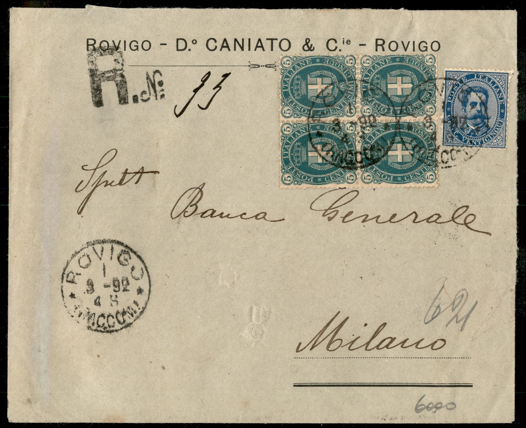 Italia / Regno / Umberto i / Posta Ordinaria