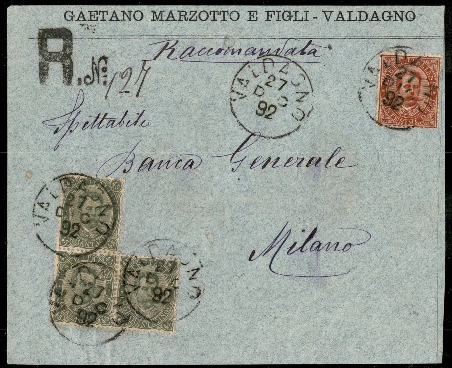 ITALIA / Regno / Umberto I / Posta ordinaria