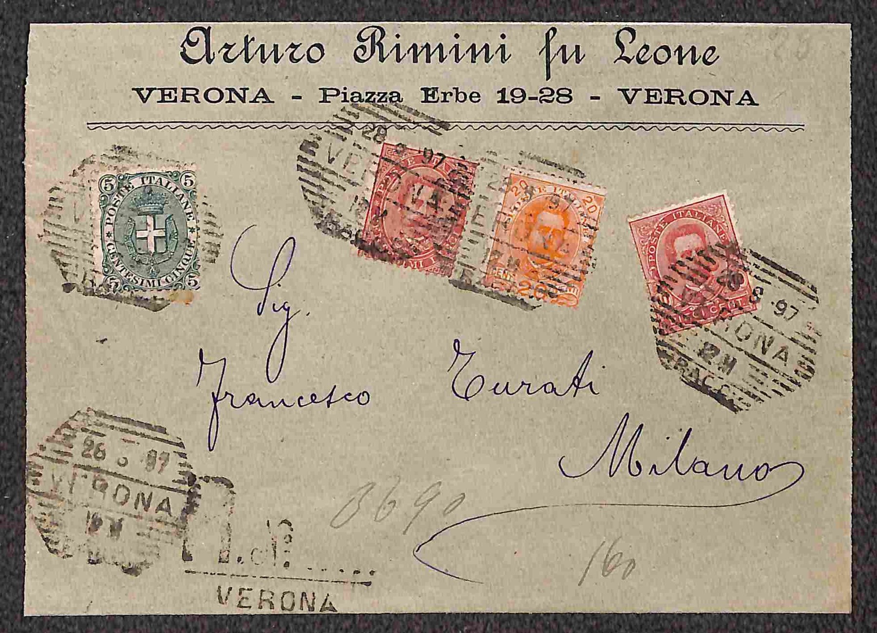 Italia / Regno / Umberto i / Posta Ordinaria