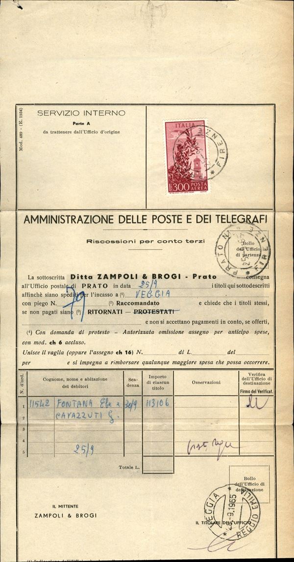 ITALIA / Repubblica / Posta ordinaria