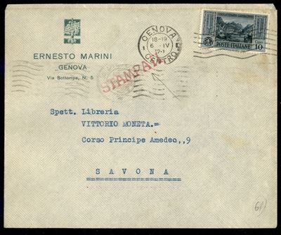 Italia / Regno / Vittorio Emanuele III / Posta Ordinaria
