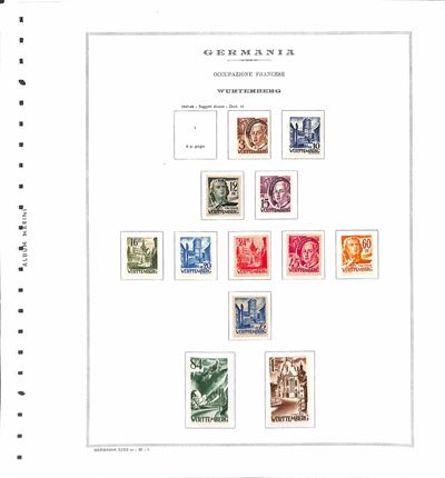 Germania / Occupazione Alleata / Zona Francese / Wurttemberg / Posta Ordinaria