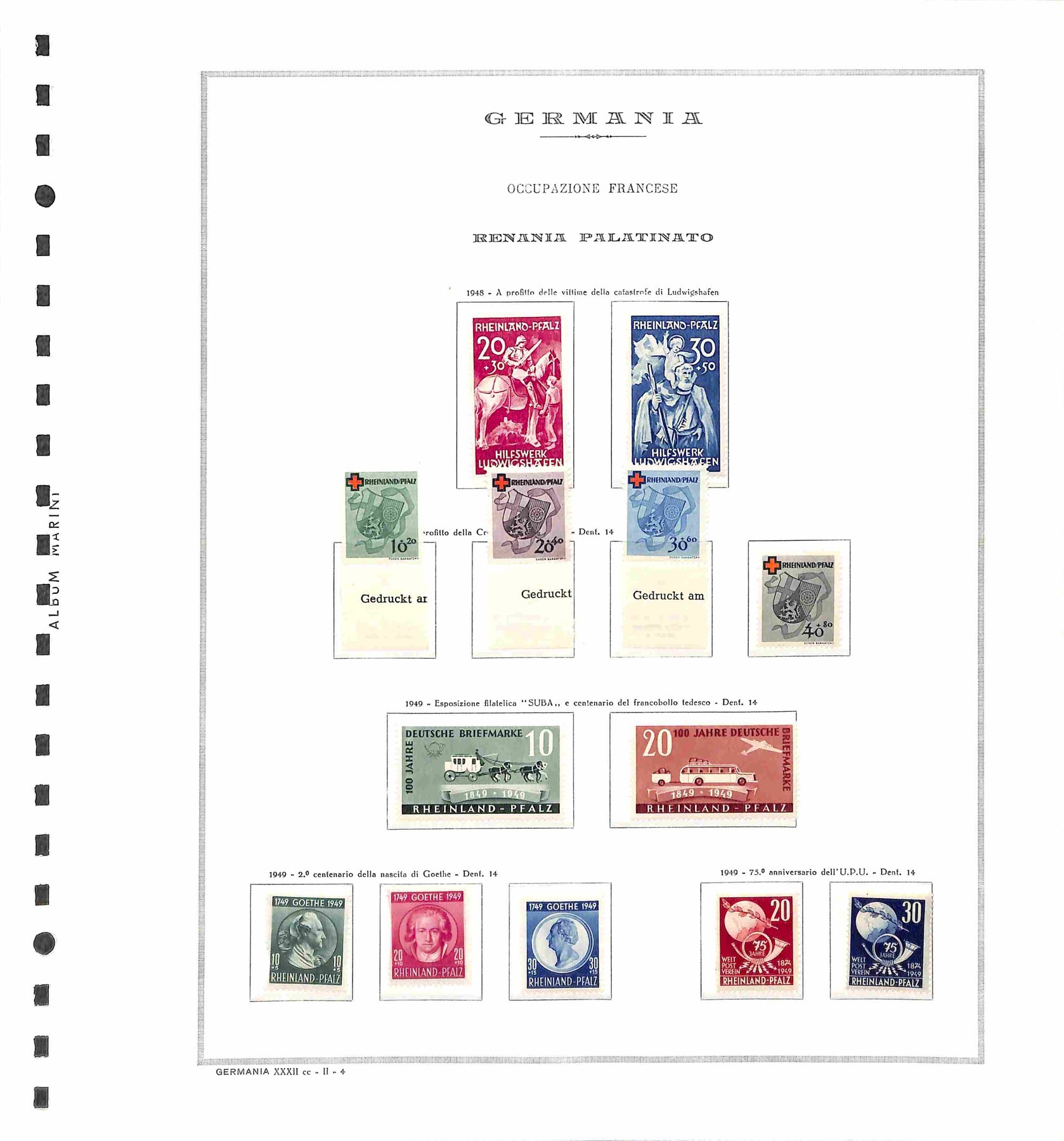 Germania / Occupazione Alleata / Zona Francese / Rheinland-pfalz / Posta Ordinaria