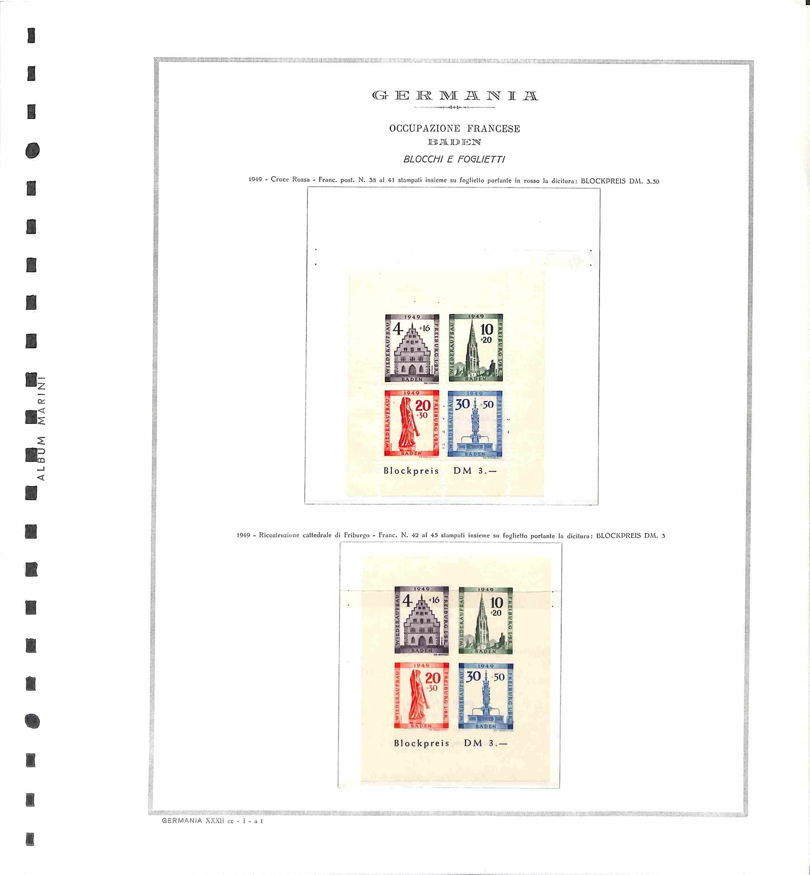 Germania / Occupazione Alleata / Zona Francese / Baden / Posta Ordinaria