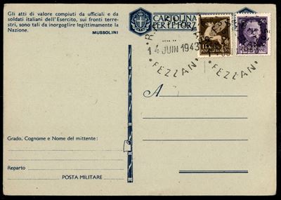Italia / Occupazioni Straniere delle Colonie / Occupazione Francese / Fezzan / Posta Ordinaria + ...