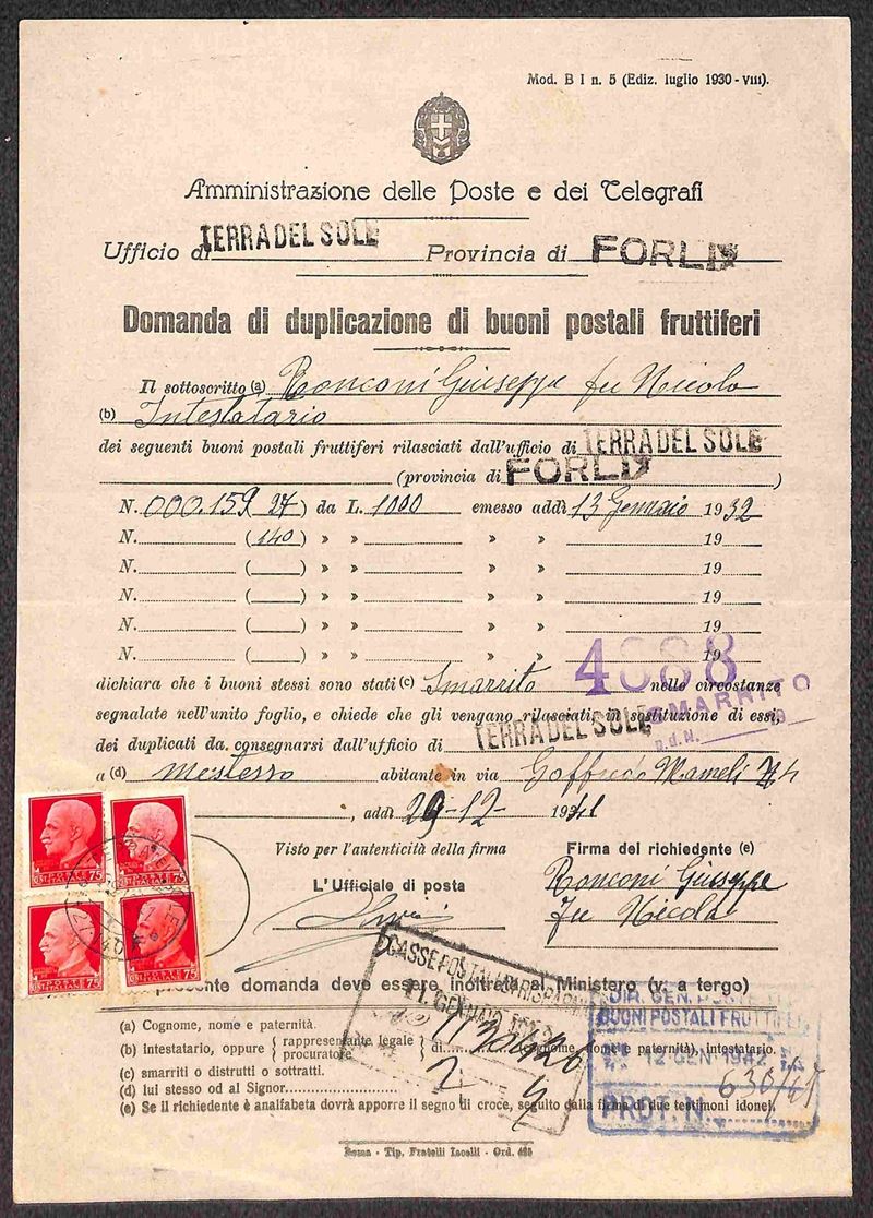 Italia / Regno / Vittorio Emanuele III / Posta Ordinaria