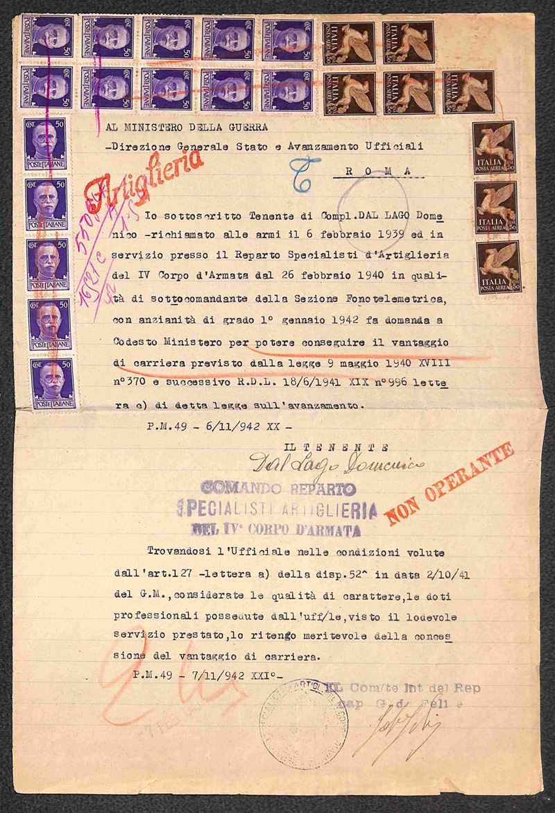 Italia / Regno / Vittorio Emanuele III / Posta Ordinaria + Aerea