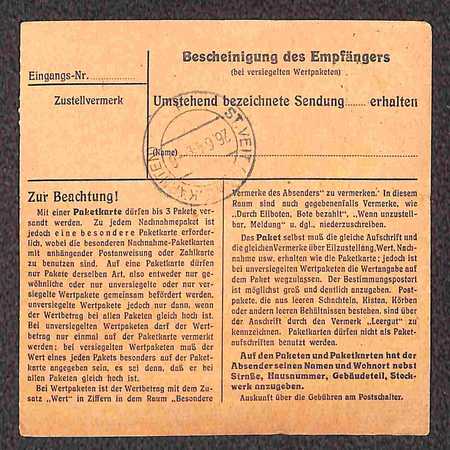 Germania / Posta Ordinaria