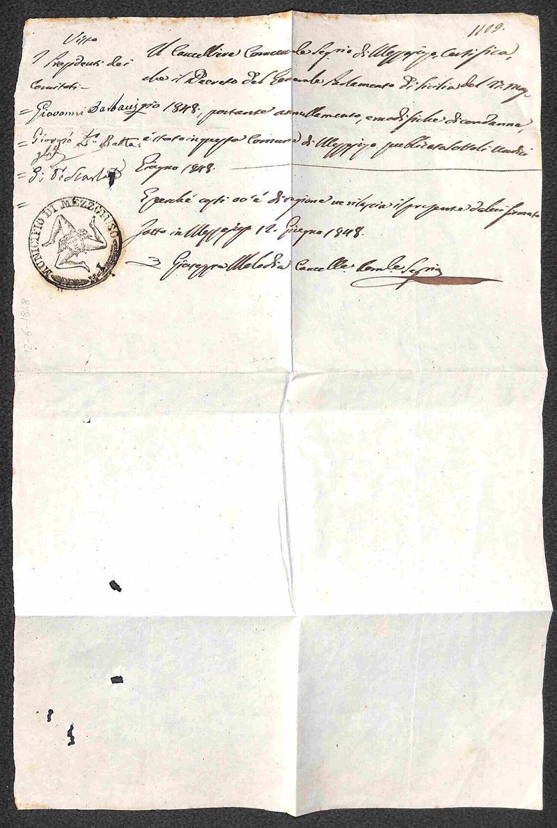 Italia / Prefilateliche / Sicilia