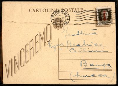 Italia / Rsi / Provvisori / Firenze / Posta Ordinaria