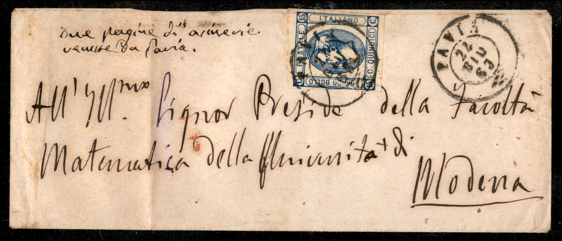 Italia / Regno / Vittorio Emanuele II / Posta Ordinaria