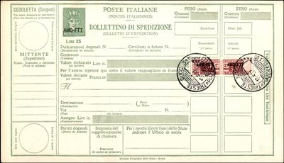 Italia / Trieste / Trieste Amg Ftt / Pacchi Postali
