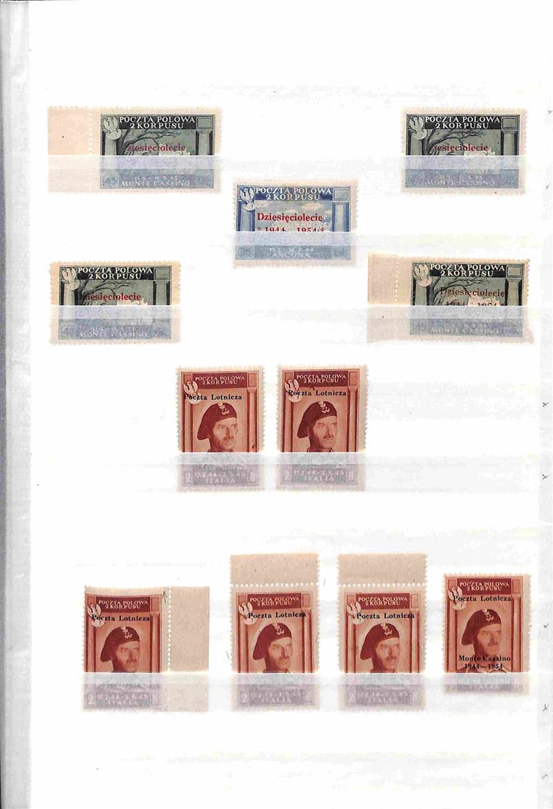 Italia / Corpo Polacco / Posta Ordinaria + Aerea