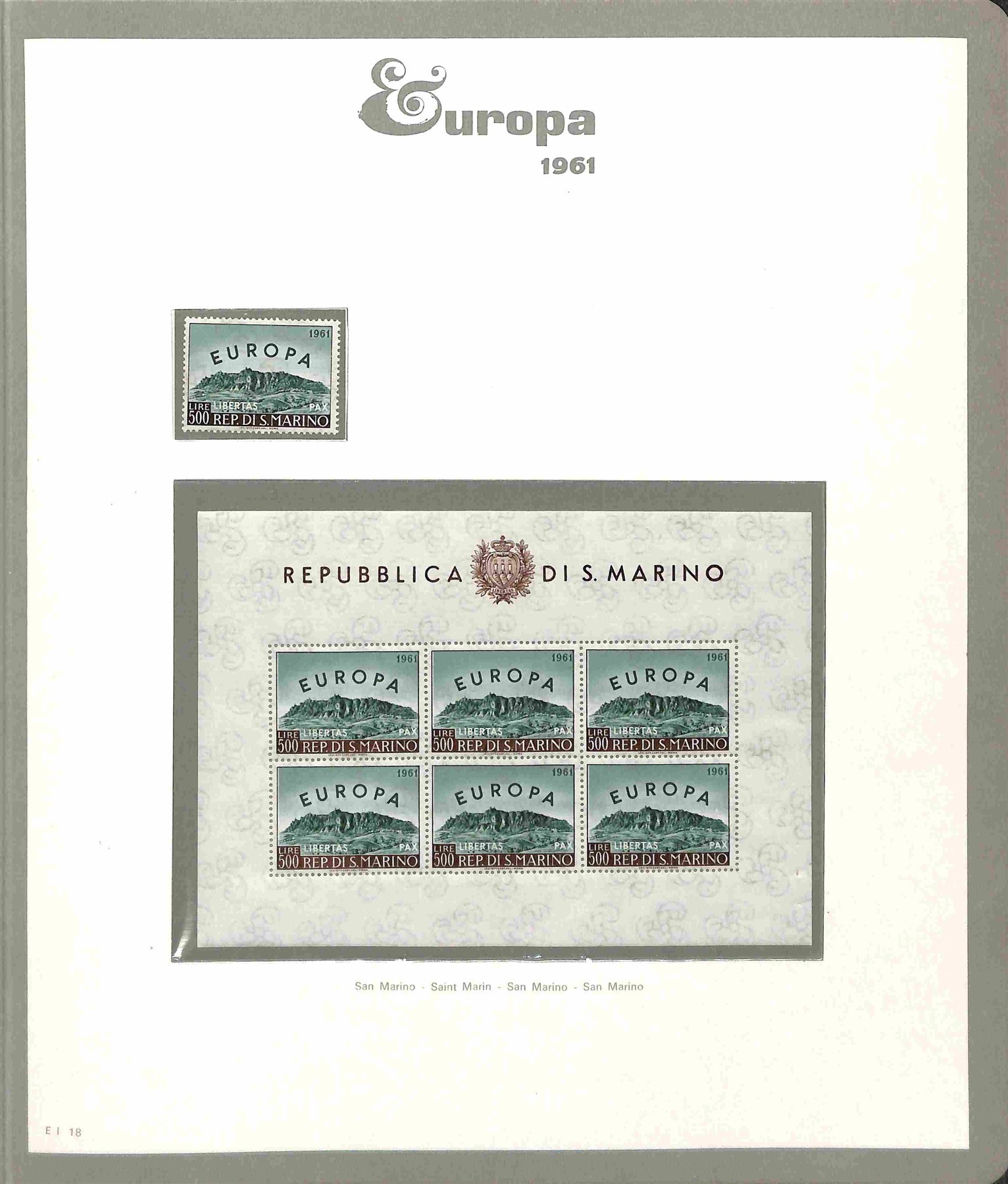 Europa Cept / Posta Ordinaria