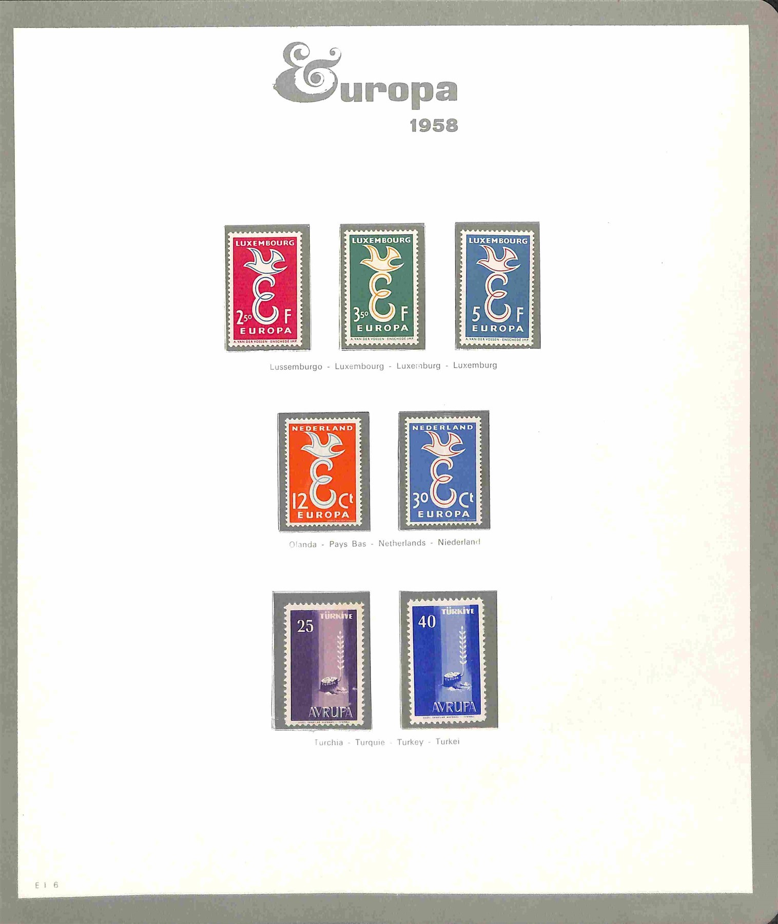 Europa Cept / Posta Ordinaria