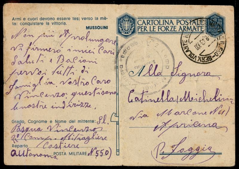 Italia / Colonie / Egeo / Rodi / Posta Militare